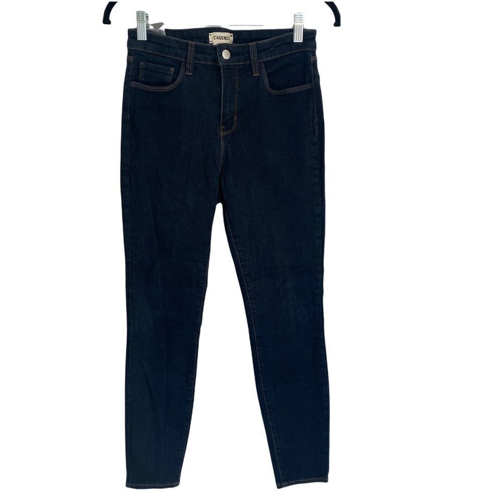 L'AGENCE Margot High Rise Skinny Dark Jeans Sz 26/2